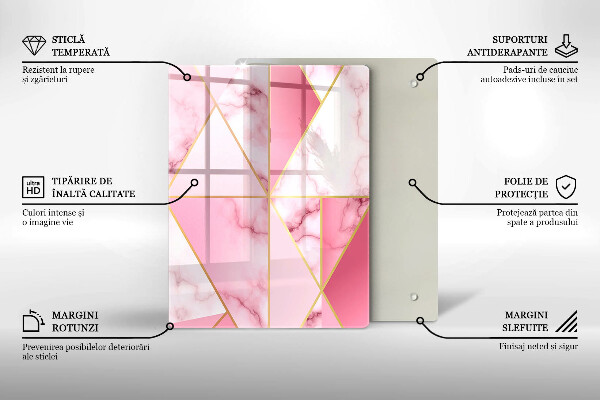 Steklena podloga za rezanje Boho geometrijske oblike