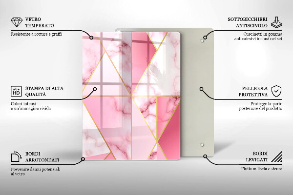 Steklena podloga za rezanje Boho geometrijske oblike