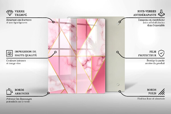 Steklena podloga za rezanje Boho geometrijske oblike