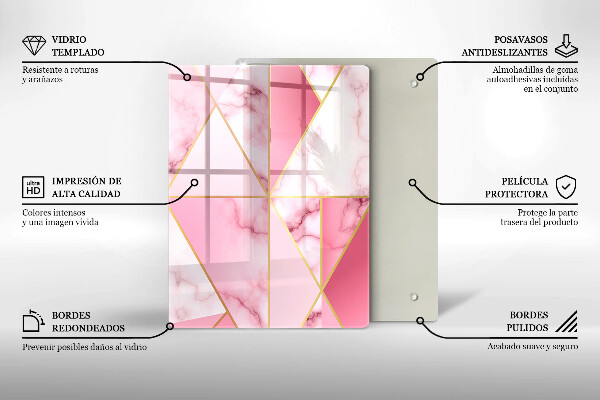 Steklena podloga za rezanje Boho geometrijske oblike