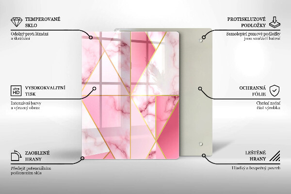 Steklena podloga za rezanje Boho geometrijske oblike