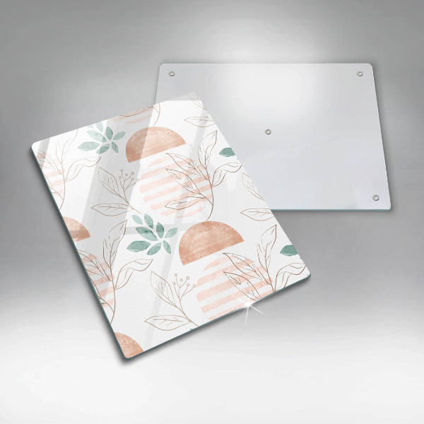 Steklena podloga za rezanje Boho vzorec listov