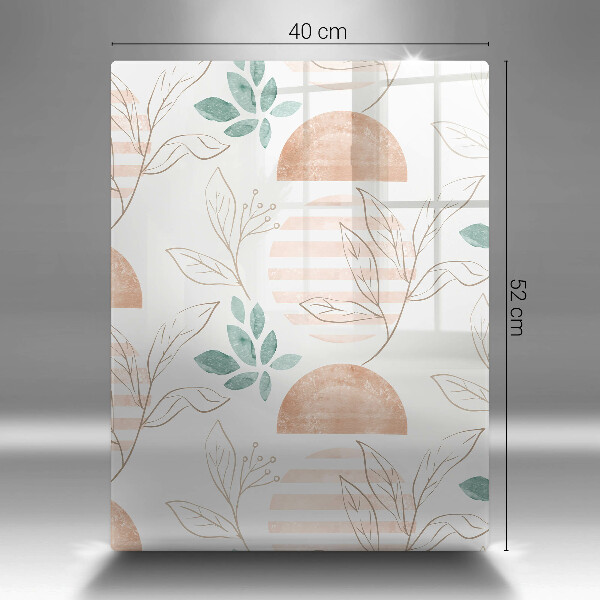 Steklena podloga za rezanje Boho vzorec listov