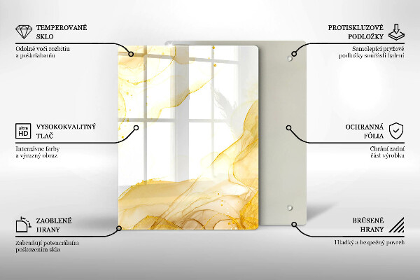 Steklena podloga za rezanje Boho vzorec listov