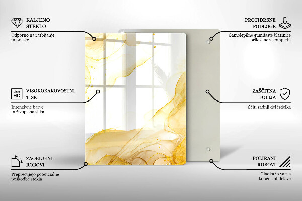 Steklena podloga za rezanje Boho vzorec listov