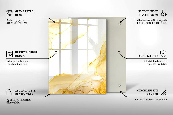 Steklena podloga za rezanje Boho vzorec listov