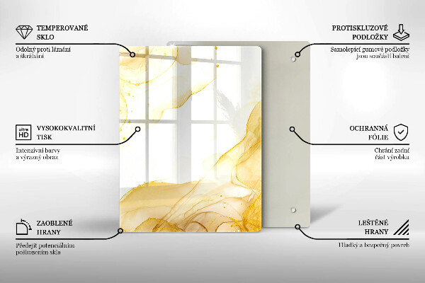 Steklena podloga za rezanje Boho vzorec listov