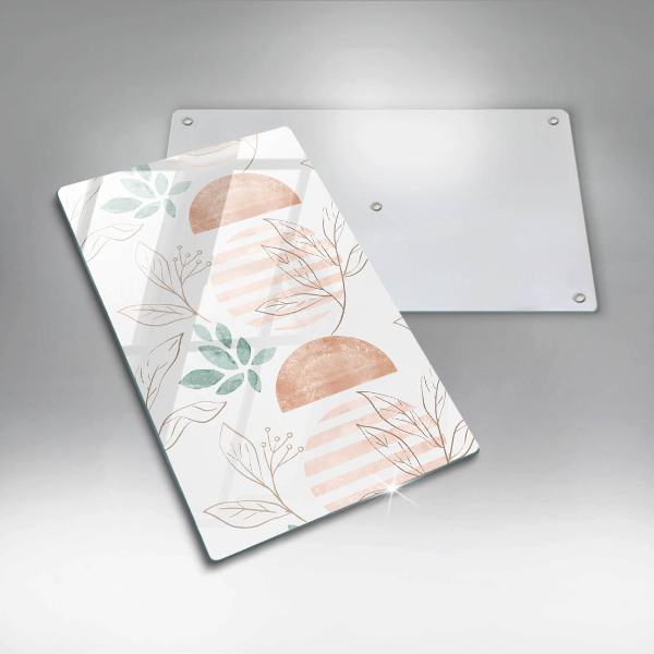 Steklena podloga za rezanje Boho vzorec listov