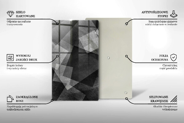 Steklena podloga za rezanje Geometrijska abstrakcija