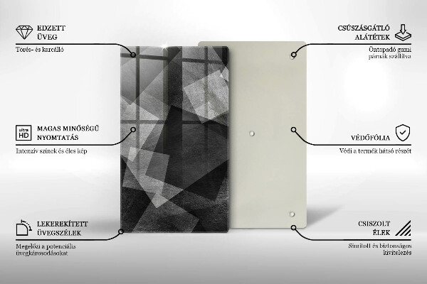 Steklena podloga za rezanje Geometrijska abstrakcija