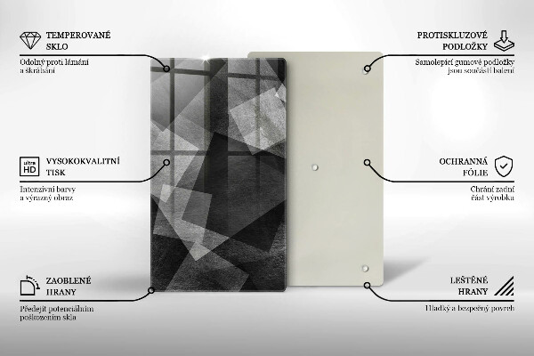 Steklena podloga za rezanje Geometrijska abstrakcija