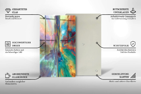 Steklena podloga za rezanje Pisano nebo