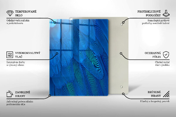 Steklena podloga za rezanje Akvarelne lestvice