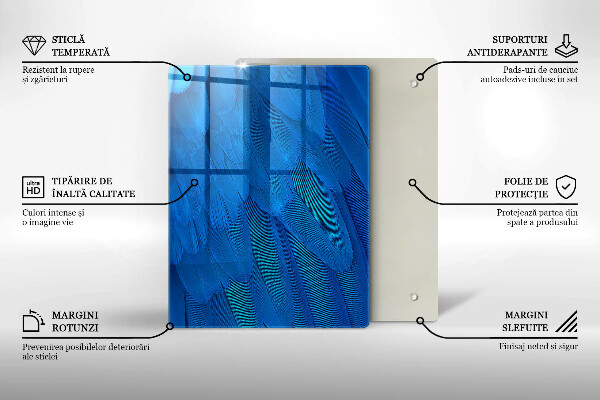 Steklena podloga za rezanje Akvarelne lestvice