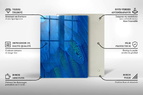 Steklena podloga za rezanje Akvarelne lestvice