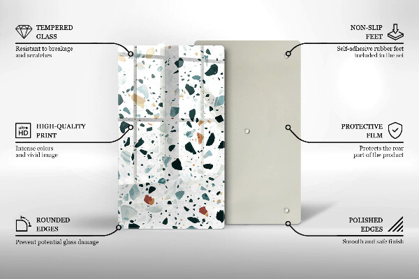 Steklena podloga za rezanje Lahka kamenina