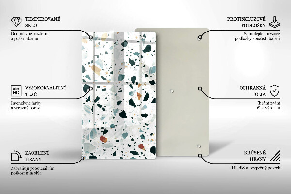 Steklena podloga za rezanje Lahka kamenina