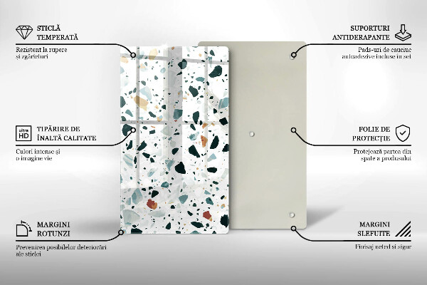 Steklena podloga za rezanje Lahka kamenina