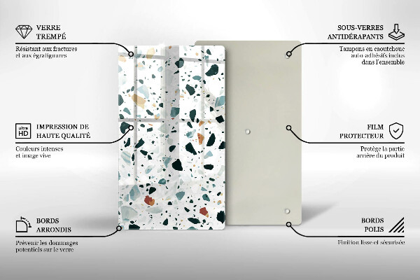 Steklena podloga za rezanje Lahka kamenina