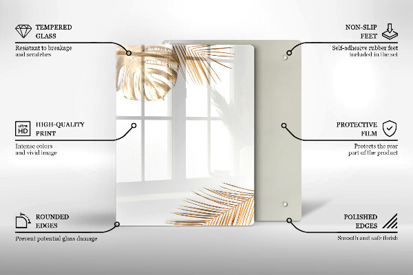 Steklena podloga za rezanje Lahka kamenina