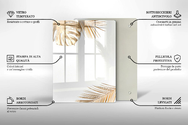 Steklena podloga za rezanje Lahka kamenina