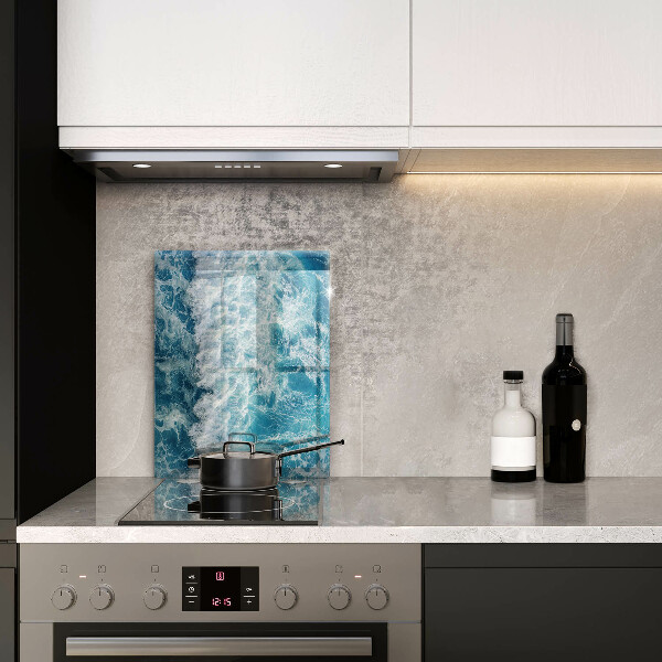 Steklena podloga za rezanje Valovi morske vode