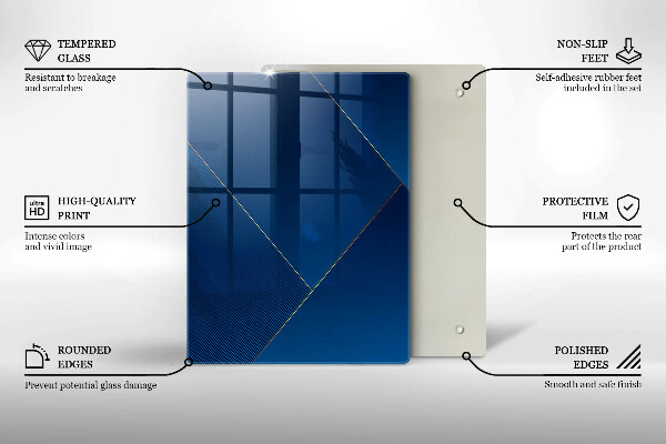 Steklena podloga za rezanje Geometrijski elementi