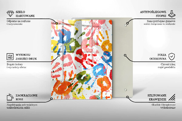 Steklena podloga za rezanje Elegantno ozadje in zlato