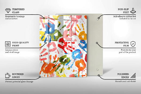 Steklena podloga za rezanje Elegantno ozadje in zlato