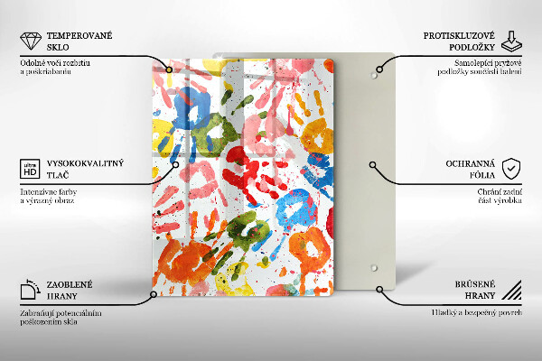 Steklena podloga za rezanje Elegantno ozadje in zlato