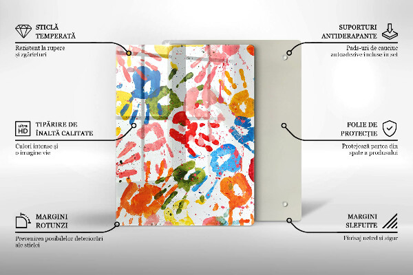 Steklena podloga za rezanje Elegantno ozadje in zlato