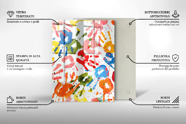 Steklena podloga za rezanje Elegantno ozadje in zlato