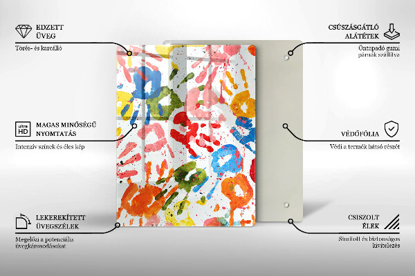 Steklena podloga za rezanje Elegantno ozadje in zlato