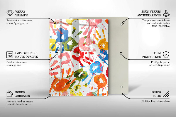 Steklena podloga za rezanje Elegantno ozadje in zlato