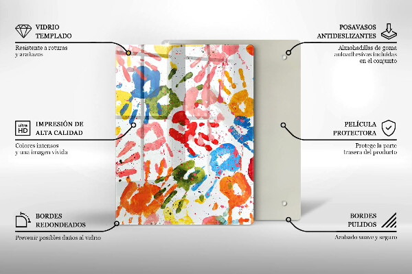 Steklena podloga za rezanje Elegantno ozadje in zlato