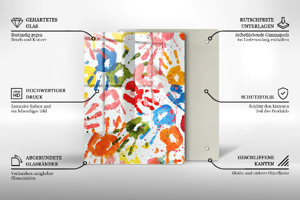 Steklena podloga za rezanje Elegantno ozadje in zlato