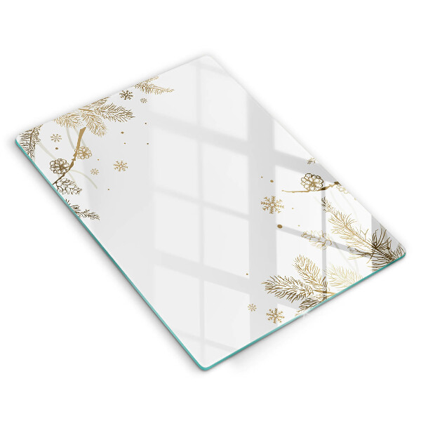 Steklena podloga za rezanje Zimski okraski