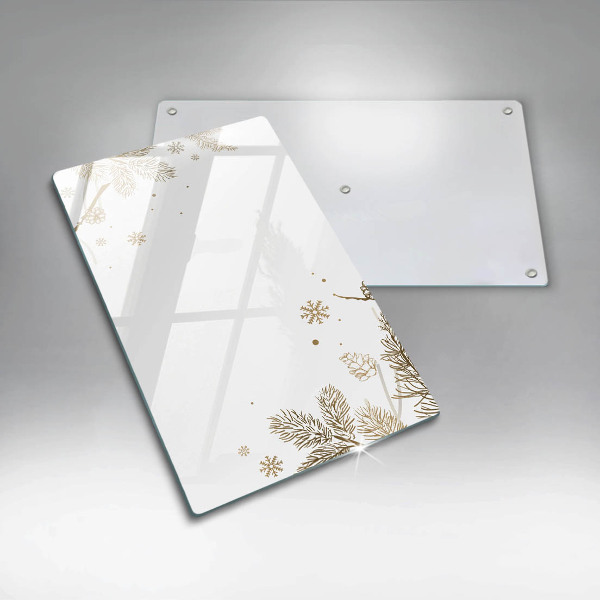 Steklena podloga za rezanje Zimski okraski
