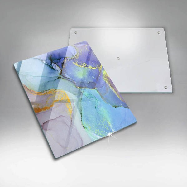 Steklena podloga za rezanje Razpokan zlati kamen