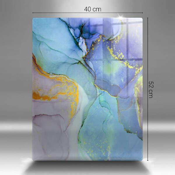 Steklena podloga za rezanje Razpokan zlati kamen