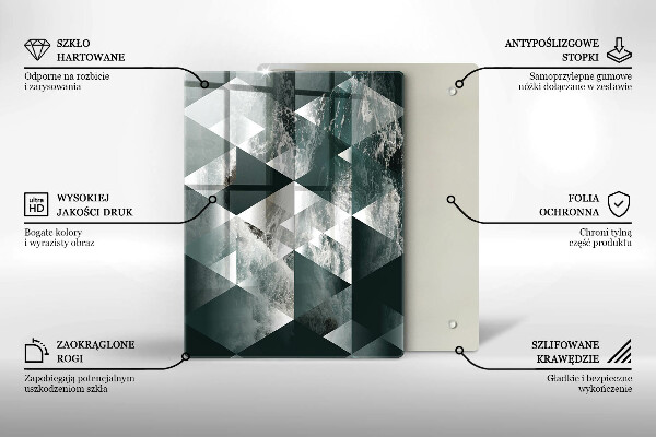 Steklena podloga za rezanje Razpokan zlati kamen