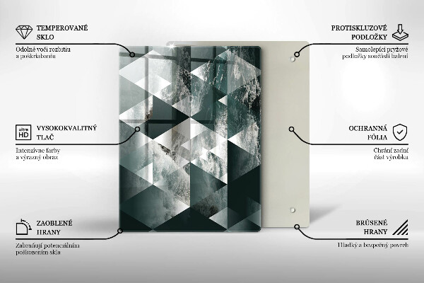 Steklena podloga za rezanje Razpokan zlati kamen