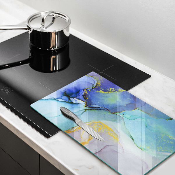 Steklena podloga za rezanje Razpokan zlati kamen