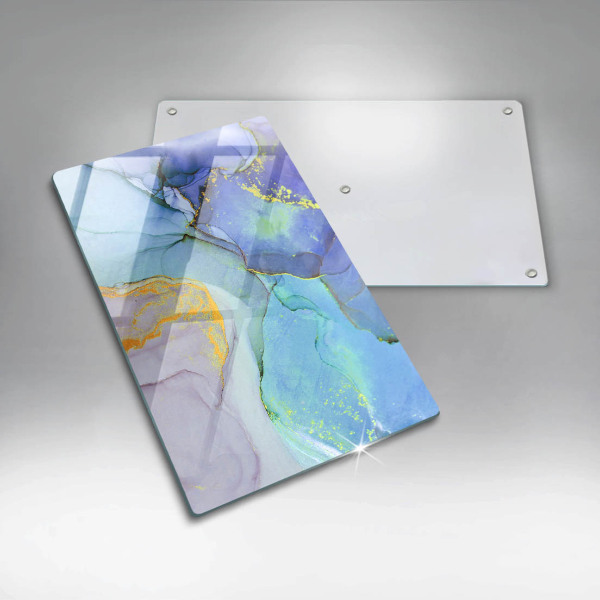 Steklena podloga za rezanje Razpokan zlati kamen