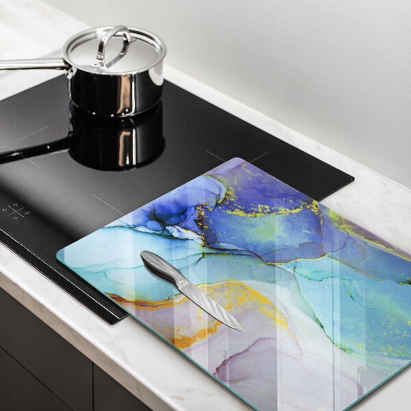 Steklena podloga za rezanje Razpokan zlati kamen