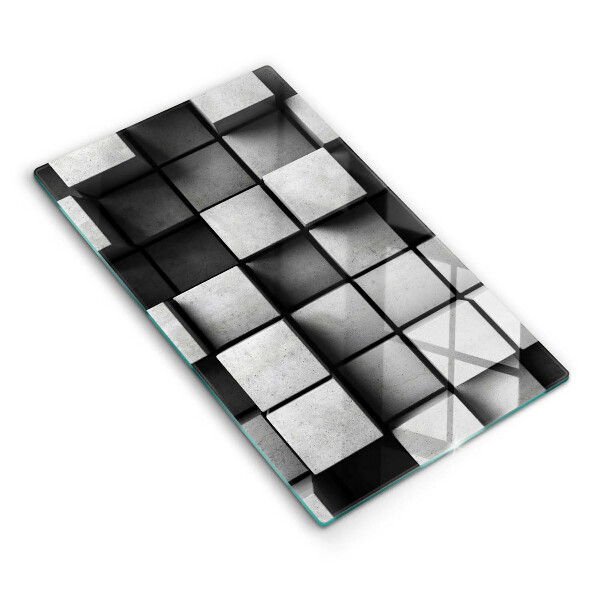 Steklena podloga za rezanje 3D geometrijsko ozadje