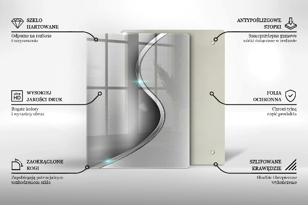 Steklena podloga za rezanje 3D geometrijsko ozadje
