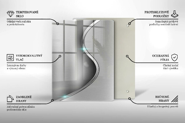 Steklena podloga za rezanje 3D geometrijsko ozadje