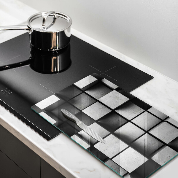 Steklena podloga za rezanje 3D geometrijsko ozadje