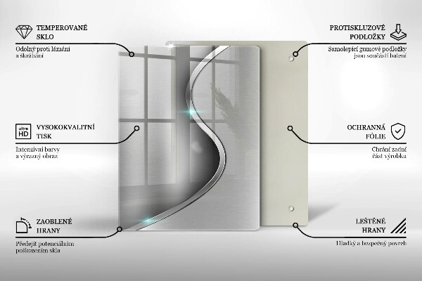 Steklena podloga za rezanje 3D geometrijsko ozadje